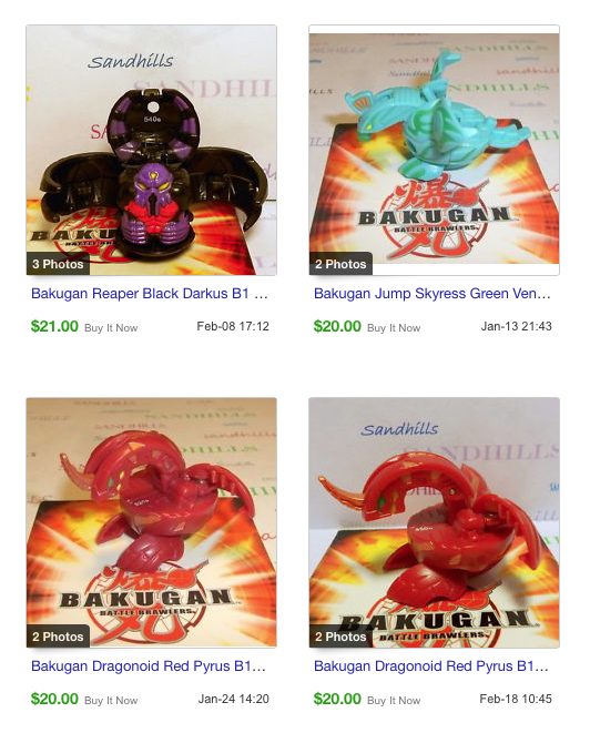 Bakugan Identification Chart