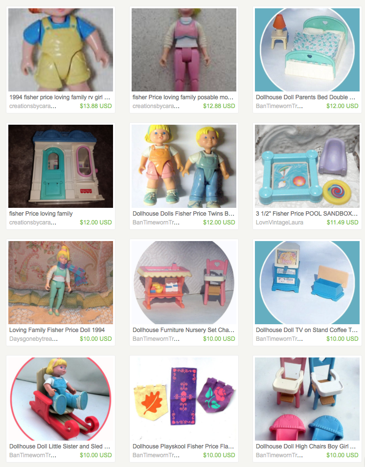 fisher price loving family dollhouse 90s