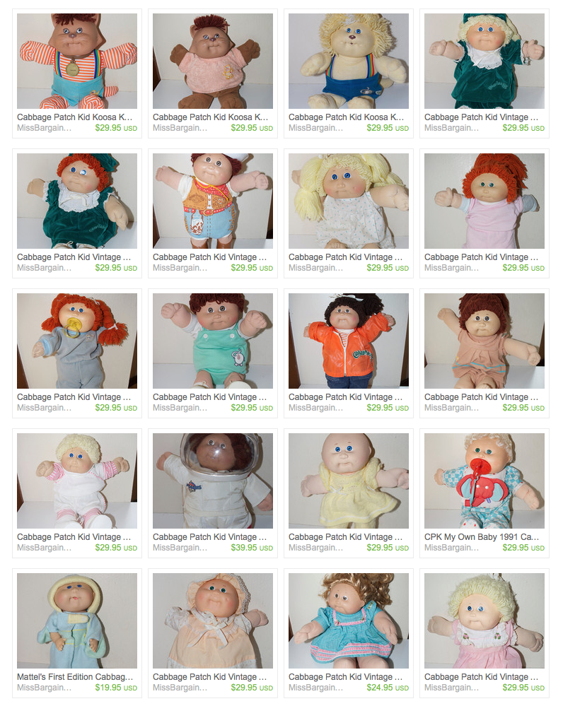 list of cabbage patch dolls